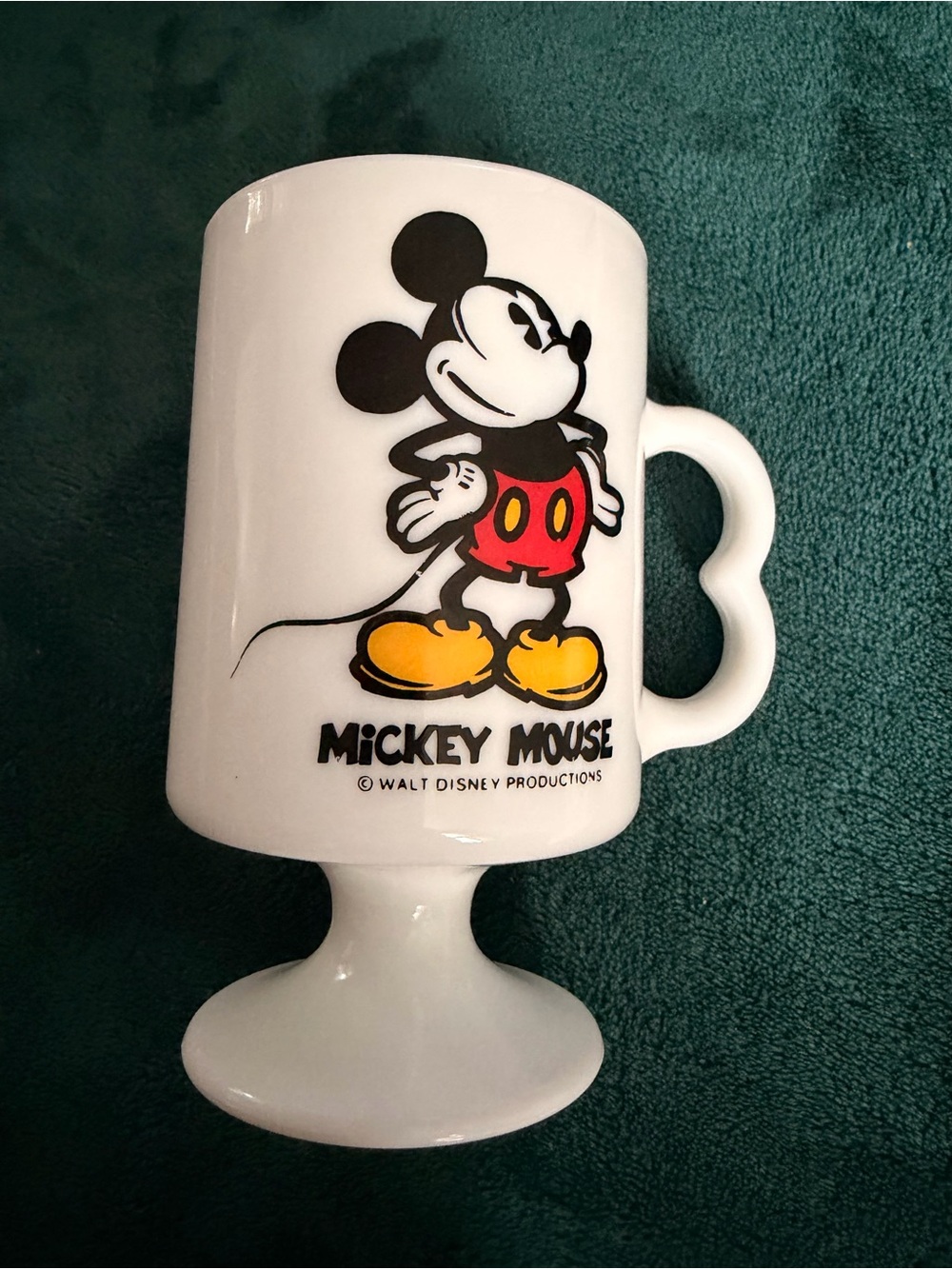 Disney Mickey Mouse White Mug with Red and Yellow Accents